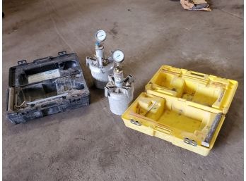 Two Press-Aire Meter Concrete Air Tester Measuring Instrument - Forney LA-316 Etc.