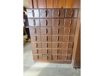 Vintage Industrial File Drawer Brown Metal Cabinet