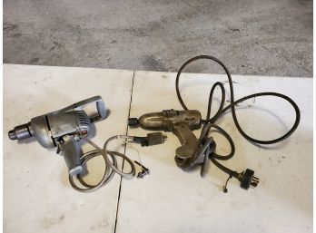 Two Corded Drills - One By Ingersoll Rand With 220 Power Cord