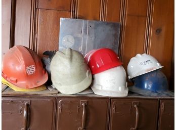 Assortment Of Vintage Construction Hard Hats