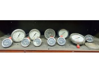 Vintage Truck Fuel & Speedometers & Assorted Pressure Gauges