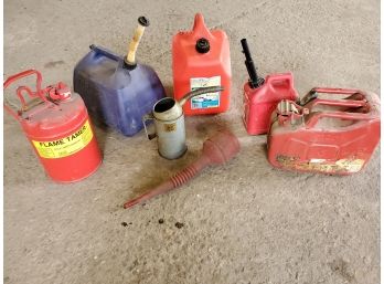 Mixed Lot Of Gas Cans And Containers