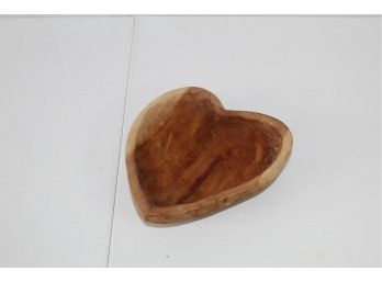 Heart Shaped Wooden Bowl