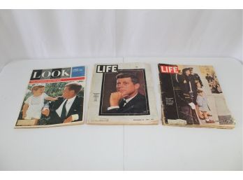 Vintage Life & Look Magazines JFK Lot