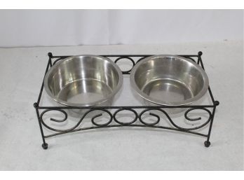 Raised Dog Food And Water Bowls