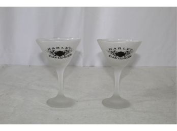 Harley Davidson Martini Glasses