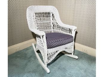 A Vintage Wicker Rocking Chair