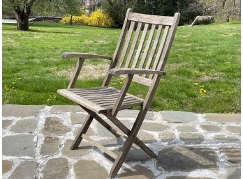 A Weathered Teak Arm Chair