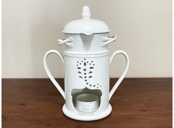 An Antique English Creamware Food Warmer