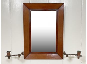 A 19th Century Mirror With Articulating Candle Arms