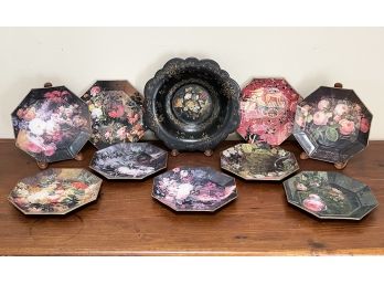 Reverse Decoupage Glass Plates