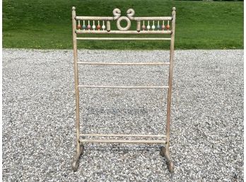 A Late 19th Century Child's Blanket Rack In Stick And Ball Style