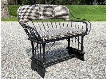 An Antique Coach Seat Bench