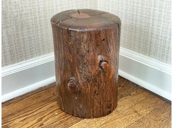 A Polished Wood Pedestal