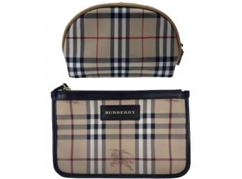 Pair Of Burberry Cosmetic Pouches