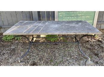 Concrete Top Wrought Iron Garden Table