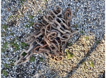 Vintage Fifteen Foot Long Heavy Iron Chain