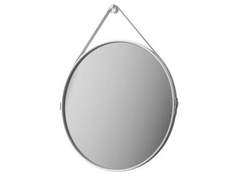 White Leather Mirror By ModLoft