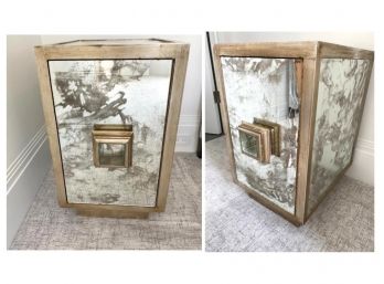 Too Cool To Throw Out... Pair Of Mirrored Side Tables