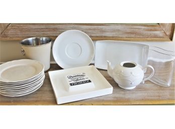 Kitchen & Dining Assortment - Juliska Ceramic Fromage Cheese Platter, Ice Bucket, Plates, Vase & More