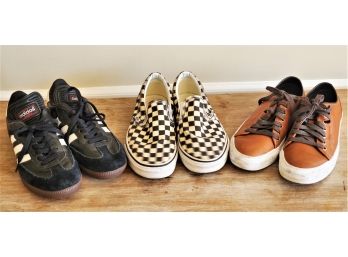 Three Pairs Unisex Vans Slip Ons &  Cole Haan, Adidas Men's Casual Leather Footwear