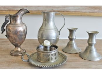 Vintage Pewter & Silver Plate - Including John Somers Brazil Pewter Pitcher