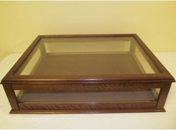 Vintage Glass And Mahogany Counter Top Display Case