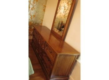 Vintage Unique Furniture Low Chest With Mirror