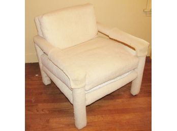Vintage Drexel White Cloth Arm Chair