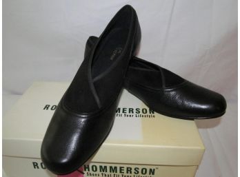 Ros Hammerson Marion Black Flats Size 10n -- NIB