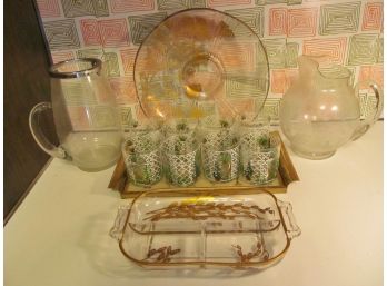Vintage Glassware And Barware Lot