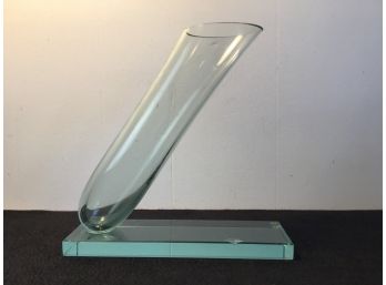 Modern Slanted Signed Vase