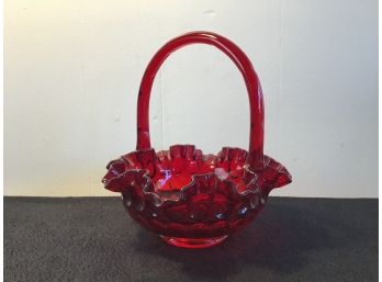 Fenton Red Basket