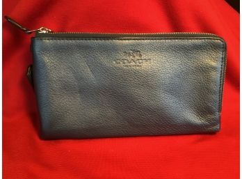 COACH Blue Clutch Wallet