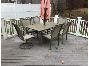 Slate Patio Table And 6 Chairs