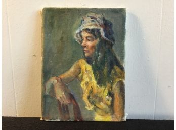 Lady In Yellow GB Reitmeyer Oil On Canvas