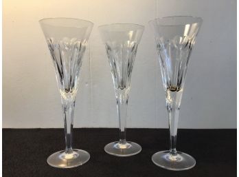 Signed Crystal Stemmed Set Of 3 Glasses