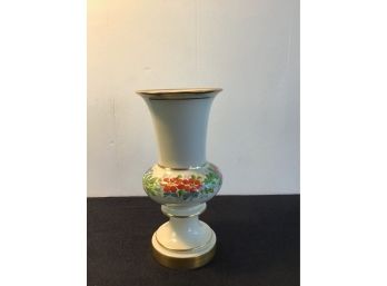 Red Floral Gold Trimmed Vase