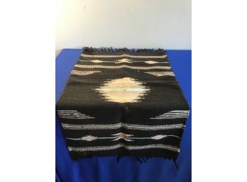 Mexico Blancket/rug Black Pink Blue