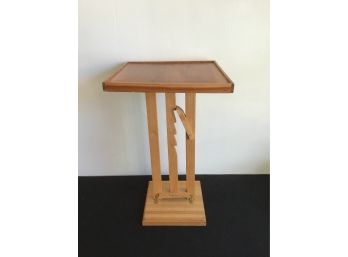 Adjustable Wood Side Table