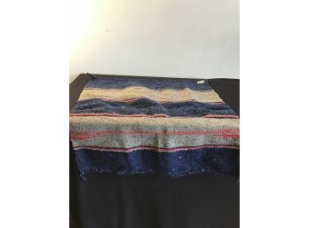 Mexico Blanket/rug Navy, Gray, Red