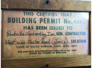 South Windsor CT Building Permit