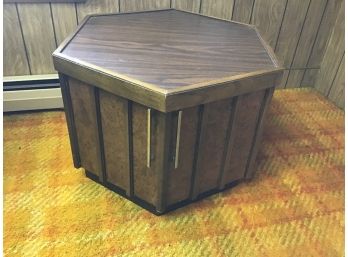 Mid Century Side Table With Storage