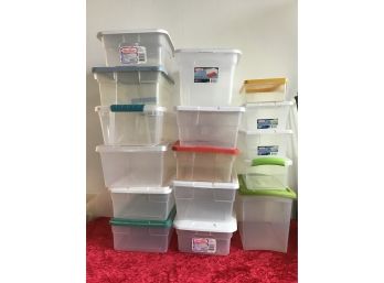 Plastic Tote Container Lot