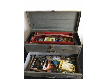 Gray Craftsman Toolbox With Tools