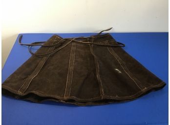 Vintage Wrap  Suede Skirt