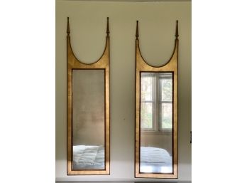 Vintage Gold Tone Mirrors- A Pair