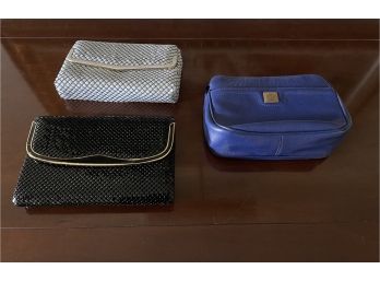 Liz Claiborne Blue Shoulder Bag & 2 Evening Bags