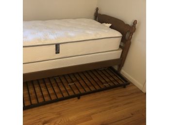 Twin Bed W Trundle & Beautyrest Mattress