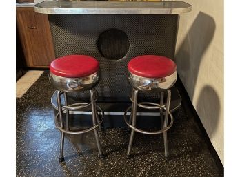 Vintage 1960s Bar And Stool Set